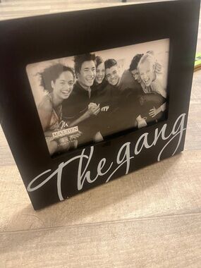 Malden Black Photo Frame with White Script "The gang"